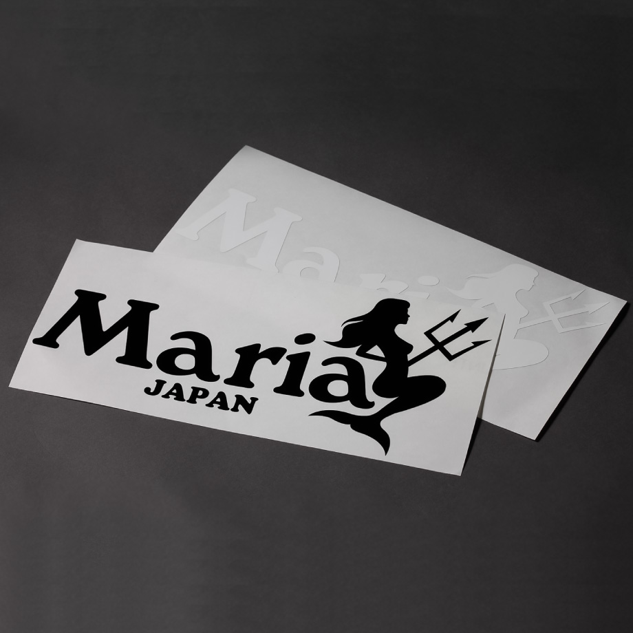 Maria カッティングステッカー（2枚1セット） ヤマシタとマリアが運営する「エギング専門」と「青物ルアー専門」の釣り用品オンラインストア